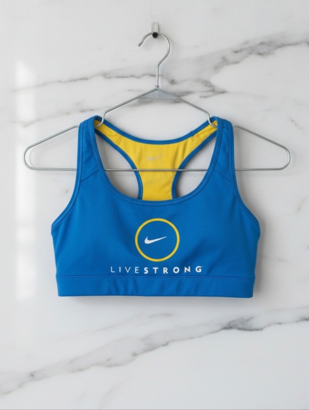 Nike Livestrong Blue & Yellow Sports Bra